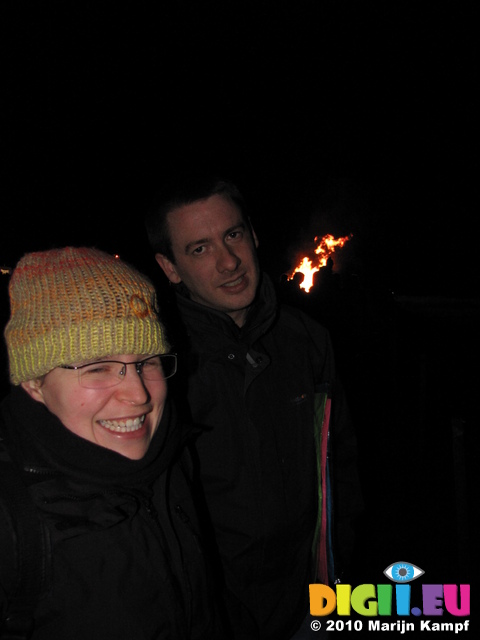 SX16878 Matt and Lib at bonfire waiting for fireworks